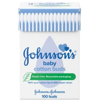 Image of 600 PCS (100 X 6) JOHNSONS Baby Cotton Buds Ear SWABS Paper Sticks Q Tips