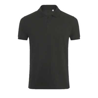 Image of SOLS Mens Phoenix Short Sleeve Pique Polo Shirt (Charcoal Marl) Size X Large