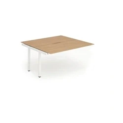 Image of Evolve B2B Ext Kit White Frame Bench Desk 1400 Beech BE193