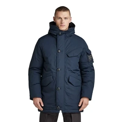 Image of G STAR RAW Men&#039;s Vodan Padded Hooded Parka Jackets, Blue (salute D22713 D419 C742), XL