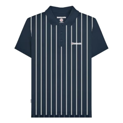 Image of Lambretta Mens Striped Polo Shirts Navy (XXXX Large)