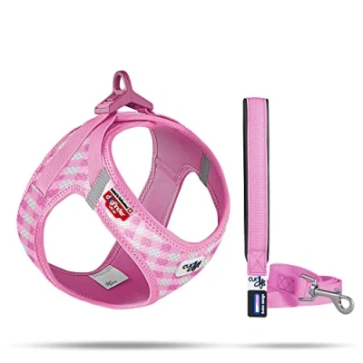 Image of Vest Harness curli Clasp Air Mesh Pink Caro 3XS &amp; Leash M