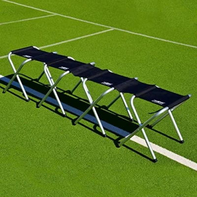 Image of FORZA Portable Aluminium Team Benches 4, 6 &amp; 8 Seat Available Folding Chairs for Subs (Without Shelter, Seater)