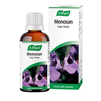 Image of A.Vogel Menosan Sage Drops Extracts of Organically Grown Fresh Herbal Food Supplement Suitable for Vegans 100ml