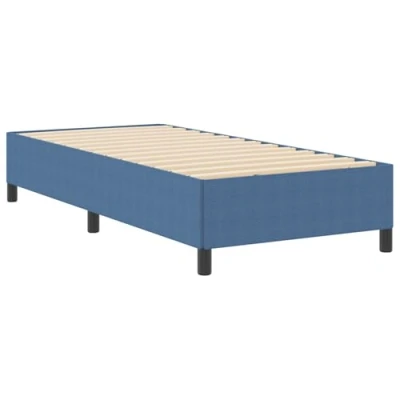 Image of vidaXL Bed Frame Blue 100x200 cm Corduroy Fabric