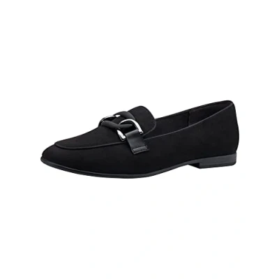 Image of Tamaris Women&#039;s Damen 1 24209 28 Loafer, Black Suede, 4 UK