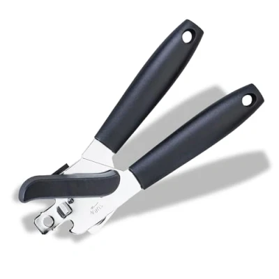 Image of Fackelmann INITIAL Can Opener Stainless Steel with PP Plastic Handle, 19.5cm, Silver, Black