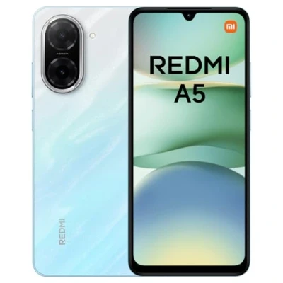 Image of Xiaomi Redmi A5 Smartphone, 4+128GB, Blue, Super clear 32MP AI camera, 5200mAh battery, Powerful octa core processor, Immersive 6.88&quot; 120Hz display (No power adapter included)