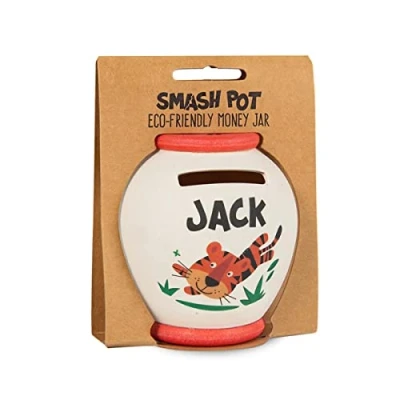 Image of History &amp; Heraldry Personalised Bamboo Smash Pot Money box (Jack)