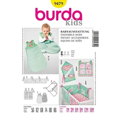 Image of Burda Patron de Couture B9479 Baby Set 19 x 13 cm