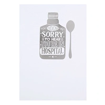 Image of Hallmark Get Well Card &#039;Sorry To Hear You&#039;re In Hospital&#039; Medium