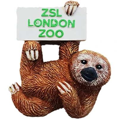 Image of ZSL London Zoo England Magnet Fridge Refrigerator Decoration Sticker Souvenir Resin Crafts Kitchen Whiteboard