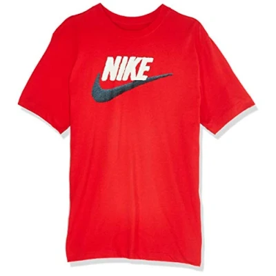 Image of Nike M NSW TEE Brand Mark T Shirt University Red/Sail/(Black), X Large