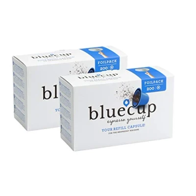 Image of Bluecup Refillable Capsules, Lids for Use with Supplement [400 Lids]