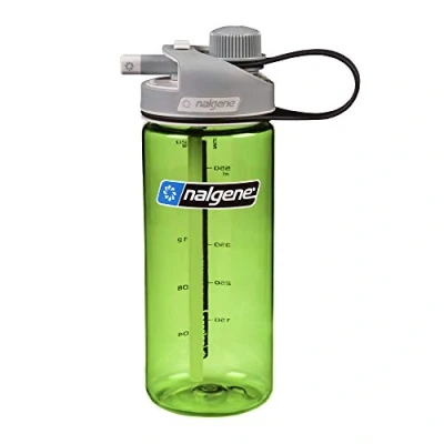 Image of Nalgene Sustain Tritan BPA Free MultiDrink Water Bottle Made with Material Derived from 50% Plastic Waste, 20 OZ, Green