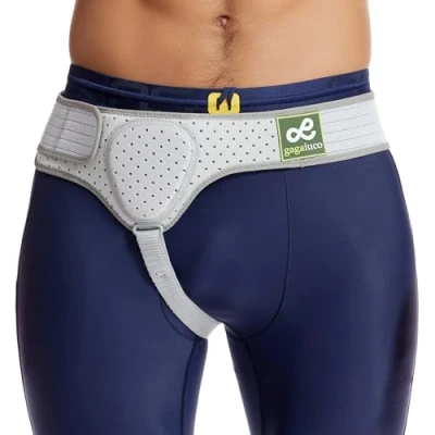 Image of gagaiuco Hernia Guard I Inguinal Belt For Men Left or Right Side Post Surgery Men’s Support Truss Inguinal, Groin Hernias Adjustable Waist Strap S