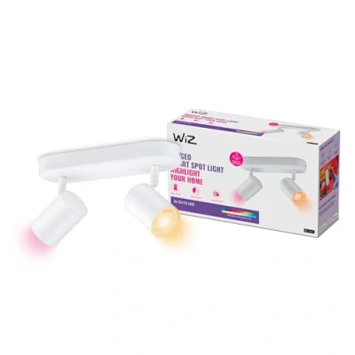Image of WiZ Colour Imageo Smart Connected WiFi Ceiling Light Spot Fixture. [2 White] App Control for Indoor Home Lighting, Livingroom and Bedroom