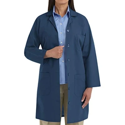 Image of Red Kap Women&#039;s Button Down Lab Coat Doctor&#039;s, Navy, S