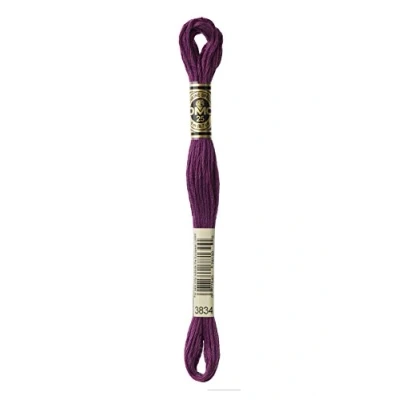 Image of DMC 117MC 3834 Cotton Embroidery Floss Purple 8 Metres