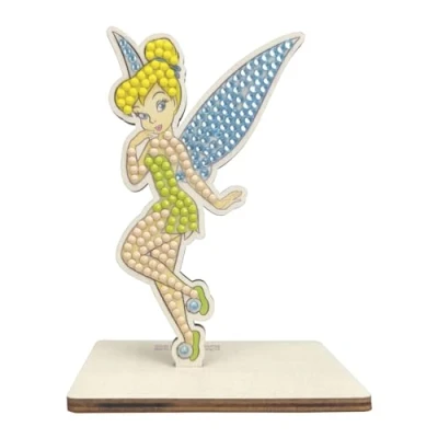 Image of CRYSTAL ART Peter Pan Tinkerbell Complete Diamond Collectable Wooden Figure Kit