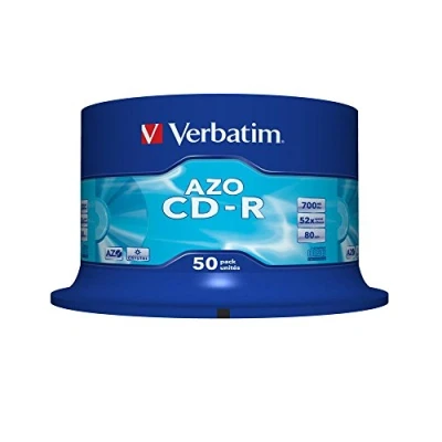 Image of Verbatim 43343 700MB 52x CD R AZO Crystal 50 Pack Spindle