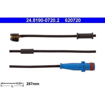 Image of 13116560, 6235647 Brake Pad Wear Sensor ATE 24.8190 0720.2 VAUXHALL: Zafira Mk2, Astra Mk5 TwinTop, OPEL: Vectra C Saloon, B