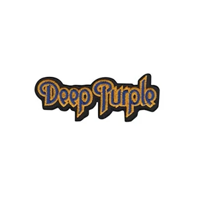 Image of Deep Purple Blue Gold Patch Badge Embroidered Iron on Applique Souvenir Accessory