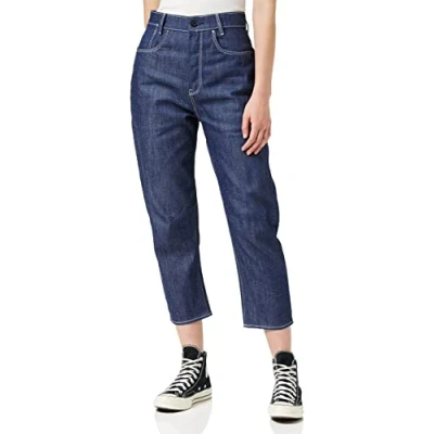 Image of G STAR RAW Women&#039;s C Staq 3d Boyfriend Crop Jeans C, Blue (raw denim D17869 C665 001), 31W / 34L