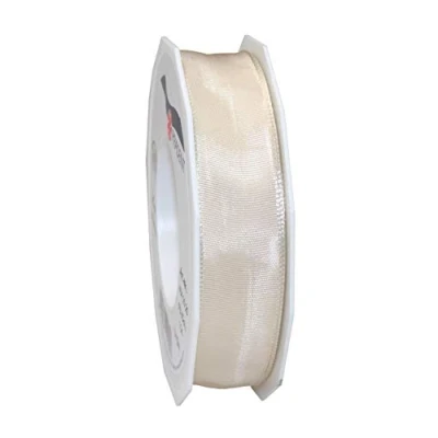 Image of Präsent Lyon Wired Taffeta Ribbon Champagne 25 mm Width, m Length