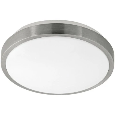 Image of Eglo Lighting Competa Led Round Flush Ceiling Light Satin Nickel White EG96032