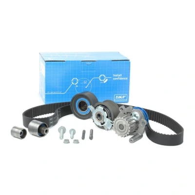 Image of 68000817AA, K68000693AB, K68000693AC, KRX000693AB Water Pump + Timing Belt Kit SKF VKMC 01263 1 AUDI: A4 B8 Saloon, A5 Sportback, A6 C6 Avant