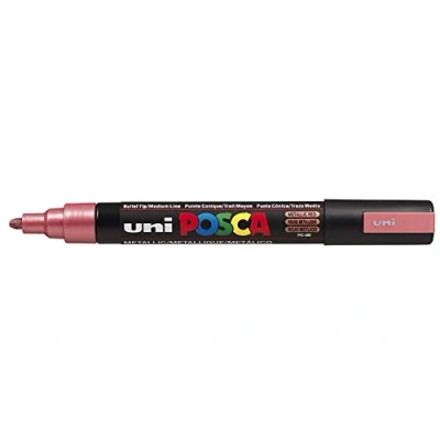 Image of Posca UNI BALL MARKER Pen PC 5M METALLIC RED Single