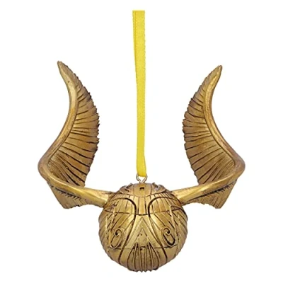 Image of Nemesis Now Officially Licensed Harry Potter Golden Snitch Quidditch Hanging Ornament, Gold
