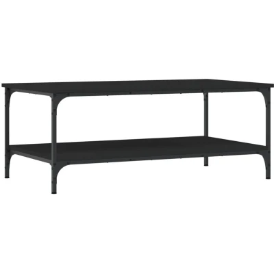 Image of vidaXL Coffee Table Black 100x55x40 cm Engineered Wood