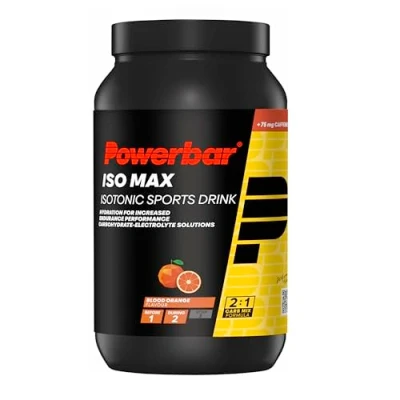 Image of Powerbar Isomax Blood Orange 1200g Isotonic Sports Drink 5 Electrolytes 75mg Caffeine