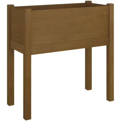 Image of vidaXL Garden Planter Honey Brown 70x31x70 cm Solid Pinewood