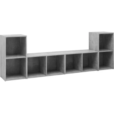 Image of vidaXL TV Cabinets 4 pcs Concrete Grey 72x35x36.5 cm Engineered Wood