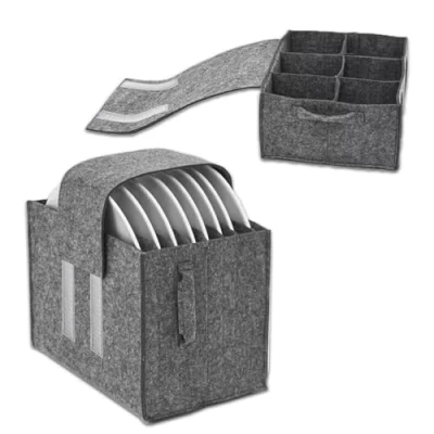 Image of Felt Drink Holders Motorhome Camping Glass Plate Cup Carrier Must Have Caravan Gadgets for Drinking Glasses Wine Holder Tableware (2)