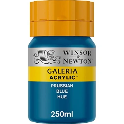 Image of Winsor &amp; Newton Series 1 250ml Bottle Galeria Acrylic Colour with Nozzle Cap Prussian Blue Hue