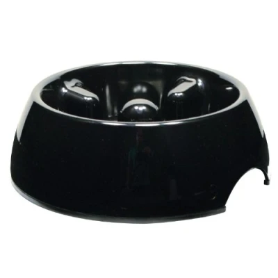 Image of Dogit Go Slow Anti Gulp Dog Bowl, Black, Large, 1.2 Litre