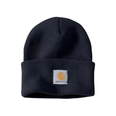 Image of Carhartt Unisex, Knit Cuffed Beanie, Navy, One Size