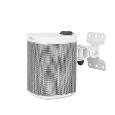 Image of Allcam WSP1W Compatible Play1 wall mount bracket for Sonos speaker w/tilt and swivel in White