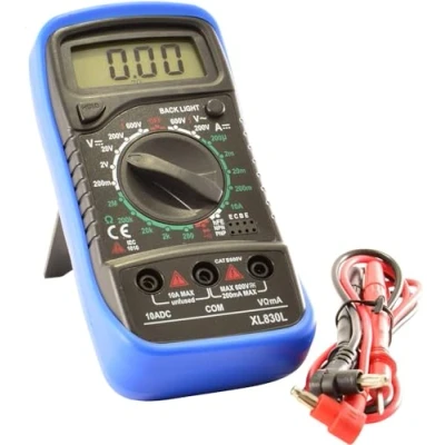 Image of ARA CHOICE Digital Multimeter Voltmeter Battery Voltage Multi Tester AC DC OHM Amp Current Meter Continuity Circuit Resistance Diode Ammeter Electrical with Test Leads Backlight LCD Display