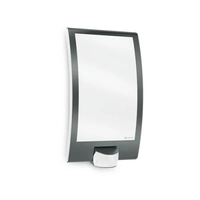 Image of Steinel Outdoor Wall Light L 22 S Anthracite, Motion Sensor Light, 180 Detector, 10 m Range, Stainless Steel Porch max. 60 W, E27