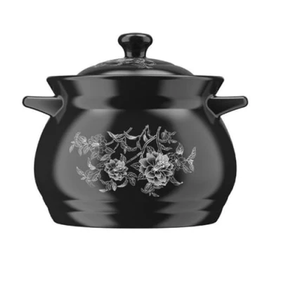 Image of Cookware Stew Pots with Lids Ceramic Cooking Pot Casserole Clay Soup Kitchen Stockpot Earthenware Home Stove(4L)