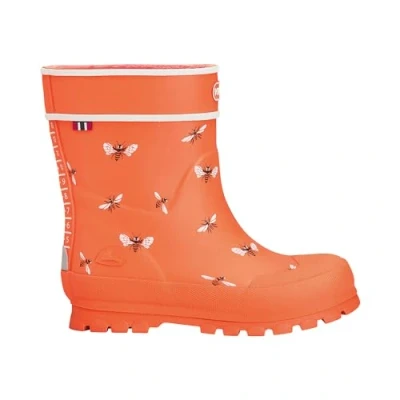 Image of Viking Alv Jolly Rain Boot Unisex Kids, Orange White, 4.5 UK Wide