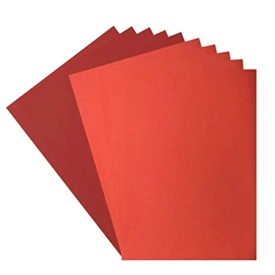 Image of Florence Glitter Paper and Cardstock A4 Coloured Card Making Supplies Red/Poppy 10 Sheets for Scrapbooking, Other Crafts 250/216 GSM