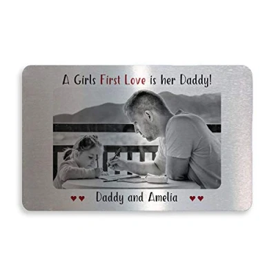 Image of Red Ocean Personalised Dad Gifts Wallet Card Insert Daddy Daughter Birthday Fathers Day Gift