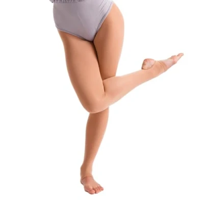 Image of Silky Matte Stirrup Dance Tights Tan Small