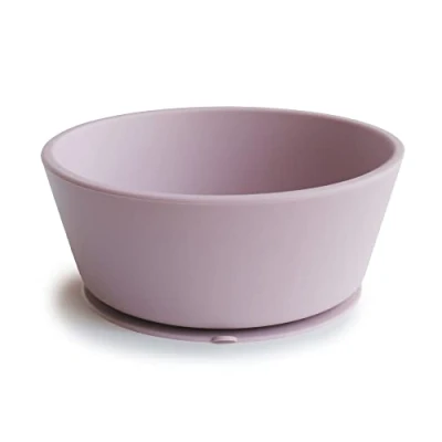 Image of Mushie Silicone Suction Bowl Non Slip for Babies &amp; Toddlers Material: Food Grade Dishwasher Microwave Safe (Soft Lilac)